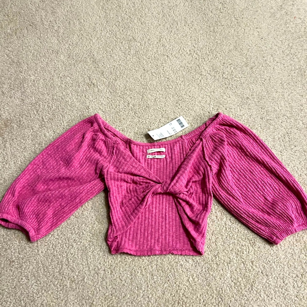 NWT Urban Outfitters Pink Crop Top Sz Small
